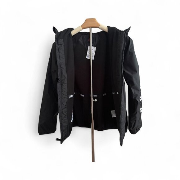 Jordan Brand Youth Boys M Black Fleece Lined Hooded Jacket Full Zip Jumpman Logo - Picture 5 of 9